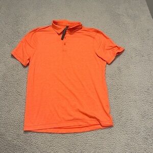 Lululemon Snap Front Performance Short Sleeve Polo orange size L